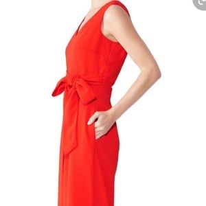 NWT J Crew Wrap Tie Jumpsuit in Red, Sz 4
